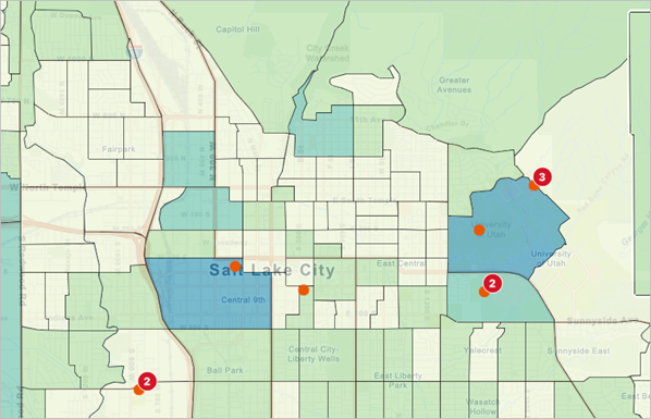 Gebiet im zentralen Norden von Salt Lake County