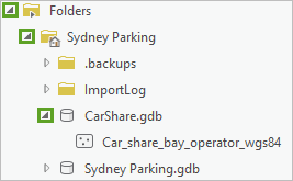 Geodatabase "CarShare"