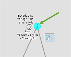 Ausgewählte Straßenlampe