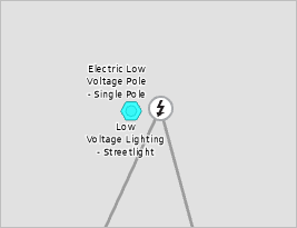 Ausgewählter Mast und Straßenlampe