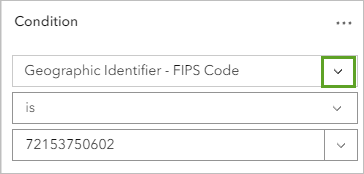 Dropdown-Pfeil für das Attributfeld