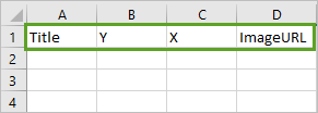 First row entered in Excel