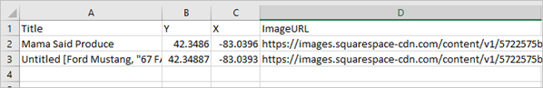 Third row in Excel document filled out