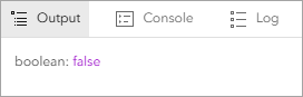 False in the Output window