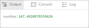 Results window showing the value 147.4920978559624