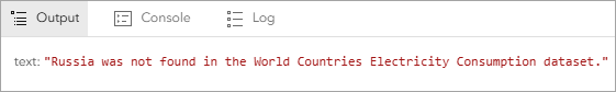 Output message