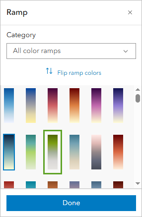 Green 6 color ramp