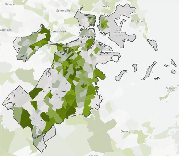 Mask layer drawn on the map