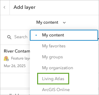Living Atlas selected
