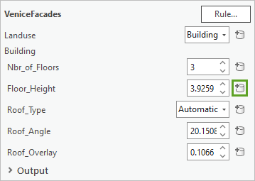 Click to set attribute driven properties button