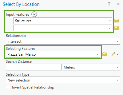 Select by Location parameters