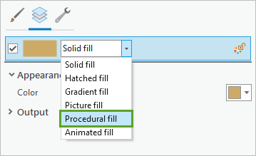 Procedural fill option