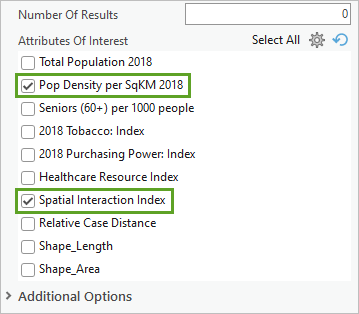 Attributes Of Interest list