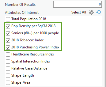 Attributes Of Interest list