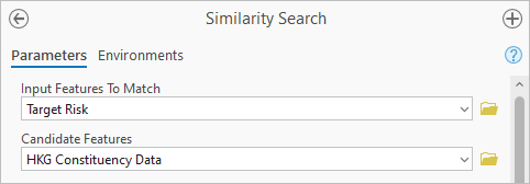 Similarity Search tool parameters entered