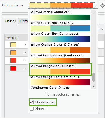 Yellow-Orange-Red color scheme