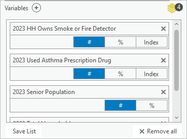 Enrich variables