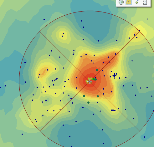 Preview of location with high temperature