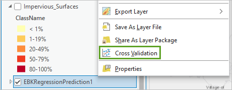 Cross Validation of EBKRegressionPrediction1 layer