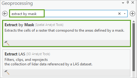 Search for the Extract by Mask tool.