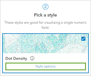 Choose the Dot Density style.