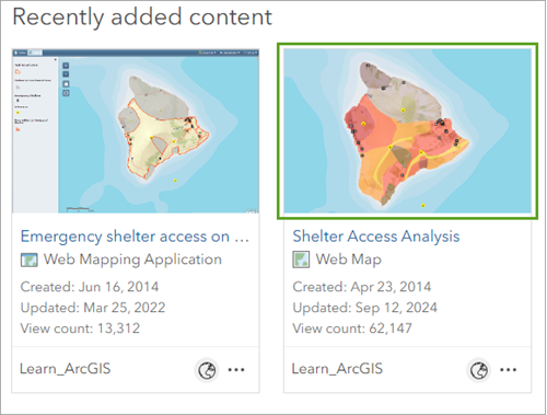 Shelter Access Analysis map