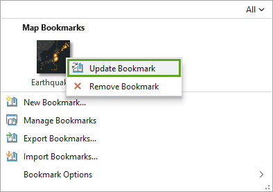 Update Bookmark option