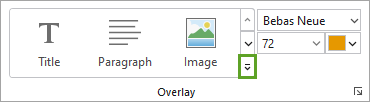More button on the Overlay gallery on the ribbon