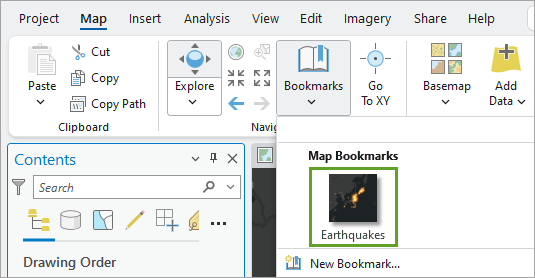Earthquakes bookmark