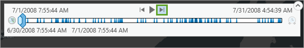 Step forward button on the time slider