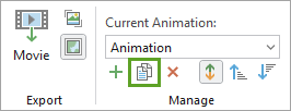 Duplicate Animation button on the ribbon