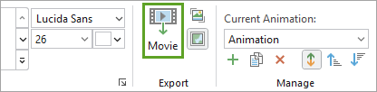 Movie button on the ribbon