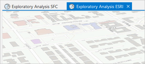 Exploratory Analysis ESRI scene tab