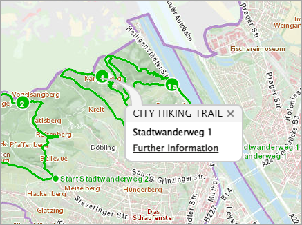Hiking trail pop-up