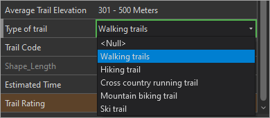 Type of trail options