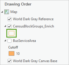 Symbol for the CensusBlockGroups_Enrich layer.