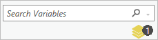 Show/Hide details panel icon indicates a single variable has been selected in the Data Browser window.