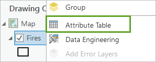 Open Attribute Table