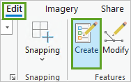 Create tool on the Edit tab