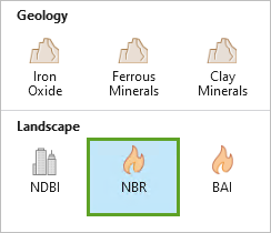 Normalized Burn Ratio (NBR) tool