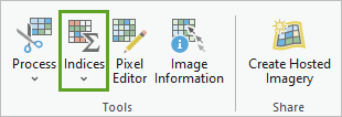 Indices on the Imagery tab