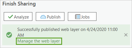 Manage the web layer link