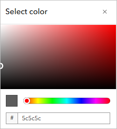 5c5c5c color typed in Select Color window