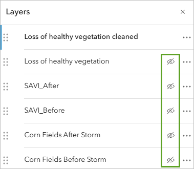 Most layers turned off