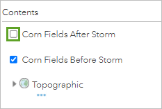 Turn off the Corn Fields After Storm layer.