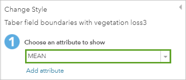 Choose an attribute to show option