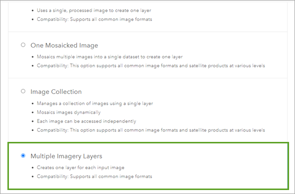 Multiple Imagery Layers option