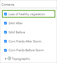 Loss of healthy vegetation layer in the Contents pane