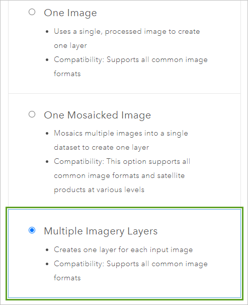 Multiple Imagery Layers option