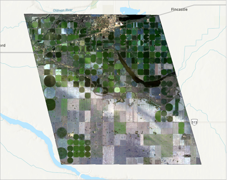 Map with the Corn_Fields_After_Storm layer visible